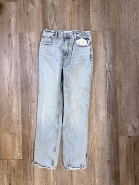 ABERCROMBIE 90's Straight Ultra High Rise Light Wash 6R